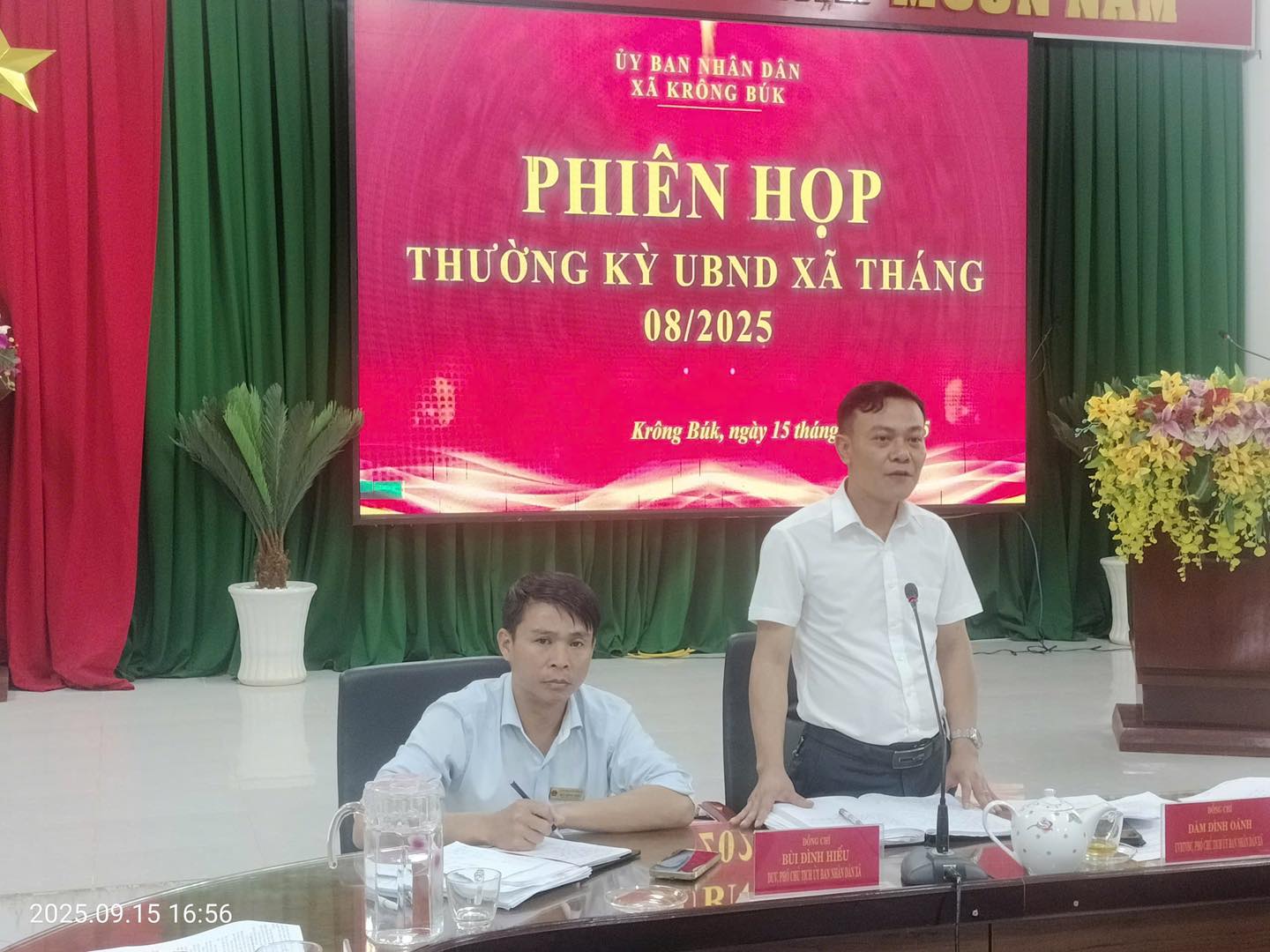 UBND xã KRông Búk đã tổ chức phiên họp thường kỳ UBND xã tháng 8/2025.